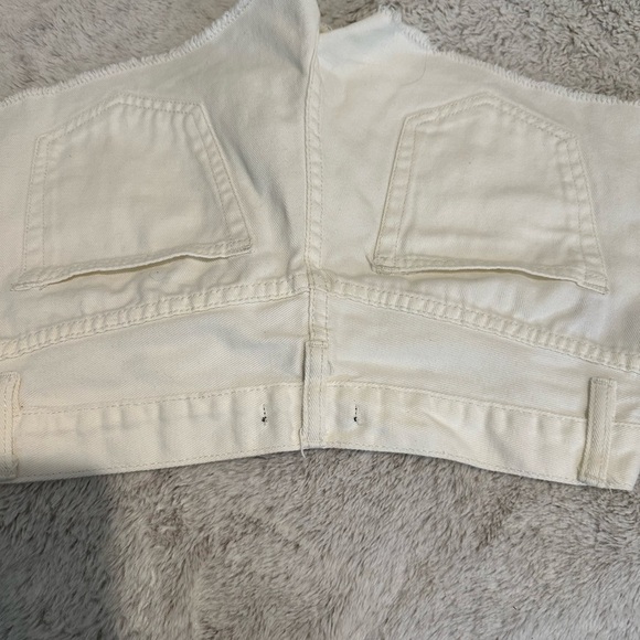 Forever 21 White Denim Shorts with Gold Studs - Picture 3 of 4